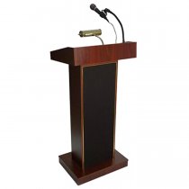 Wood Podium with Microphone for Rent