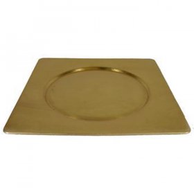 Gold Acrylic Square Charger for Rent