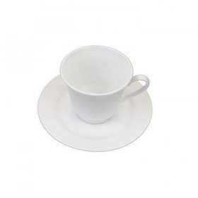 White Rim Cup & Saucer for Rent