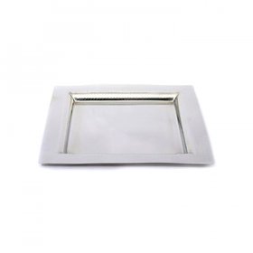 Hammered Edge Tray - 14" Square for Rent