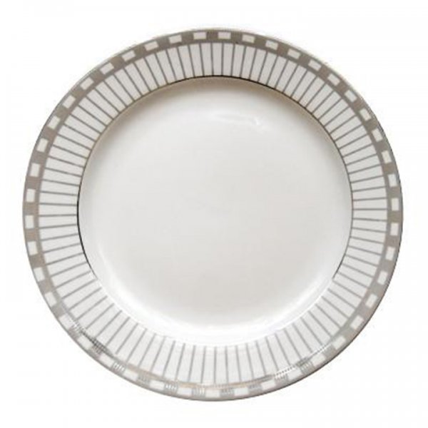 Alina Silver Ceramic Charger for Rent