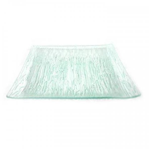 Crackle Square Sea Glass Charger for Rent