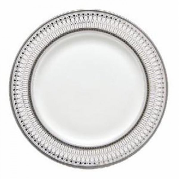 Gabrielle Silver Ceramic Charger for Rent
