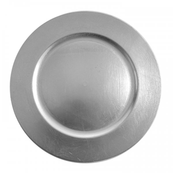 Silver Acrylic Charger for Rent