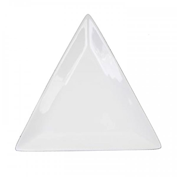 White Triangle Salad Plate for Rent