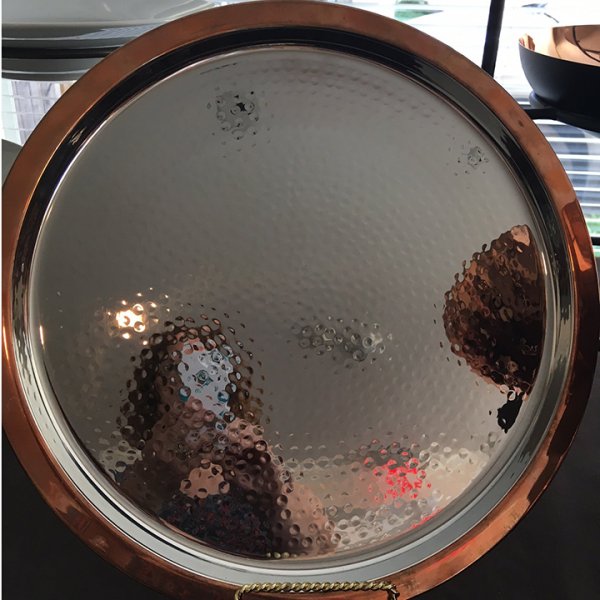 Copper Tray 14" Round for Rent