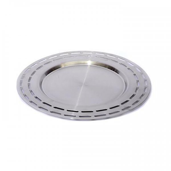 Mod Stainless Steel Slotted Tray - 15" Round for Rent