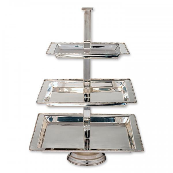 Pastry 3 Tier Square Beaded Stand 24" Tall for Rent