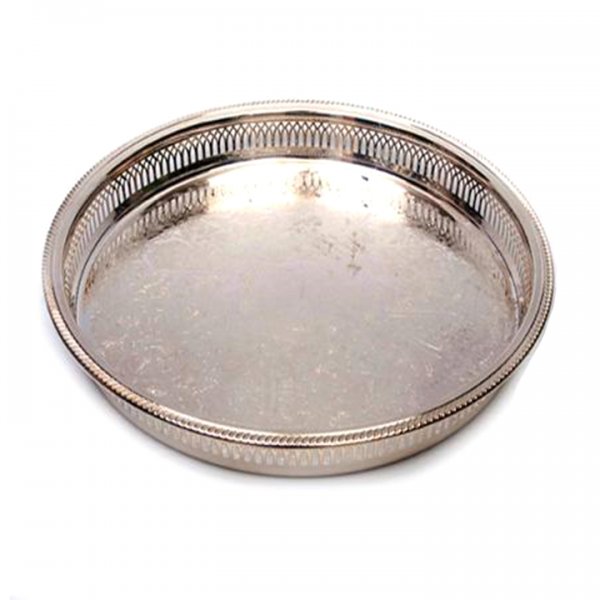 Silver Galley Tray Round for Rent