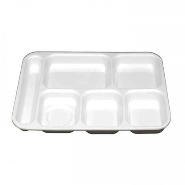 White Cafeteria Tray with Compartments for Rent