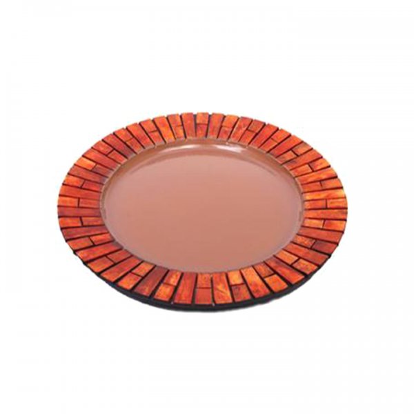 Wood Edge Tray - Round for Rent