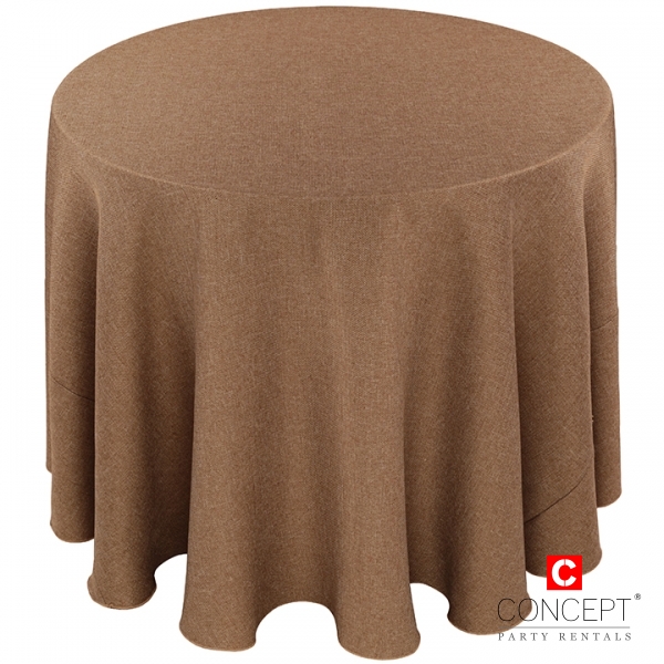 Faux Burlap Tablecloth for Rent